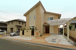 ナチュラルなセミクローズのお庭・新築外構工事　　　　　　　　　　　　　　　　　　　　　Ｍ様邸～加古川市～