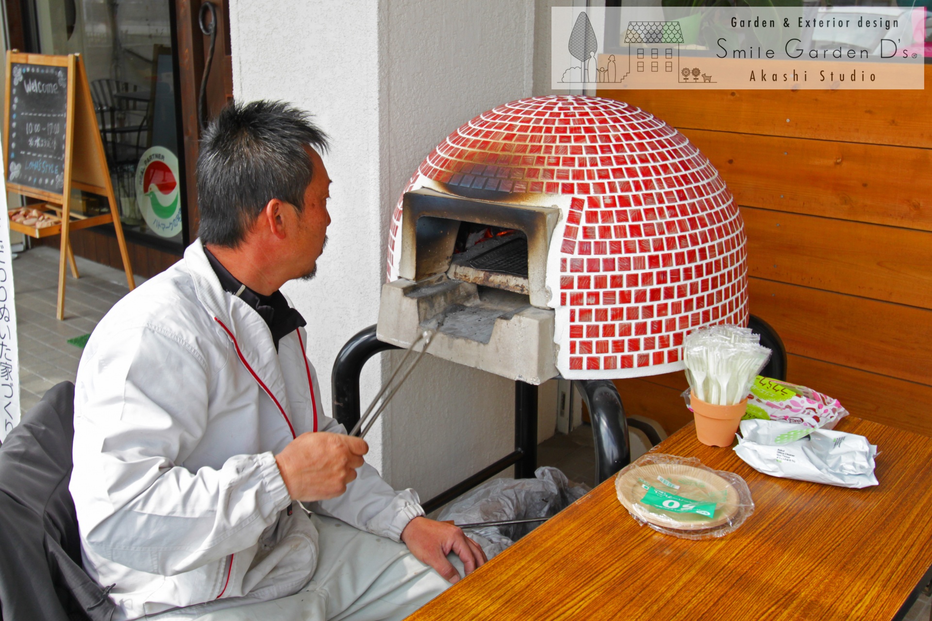 スマイルガーデン 春の大相談会 ピザ釜