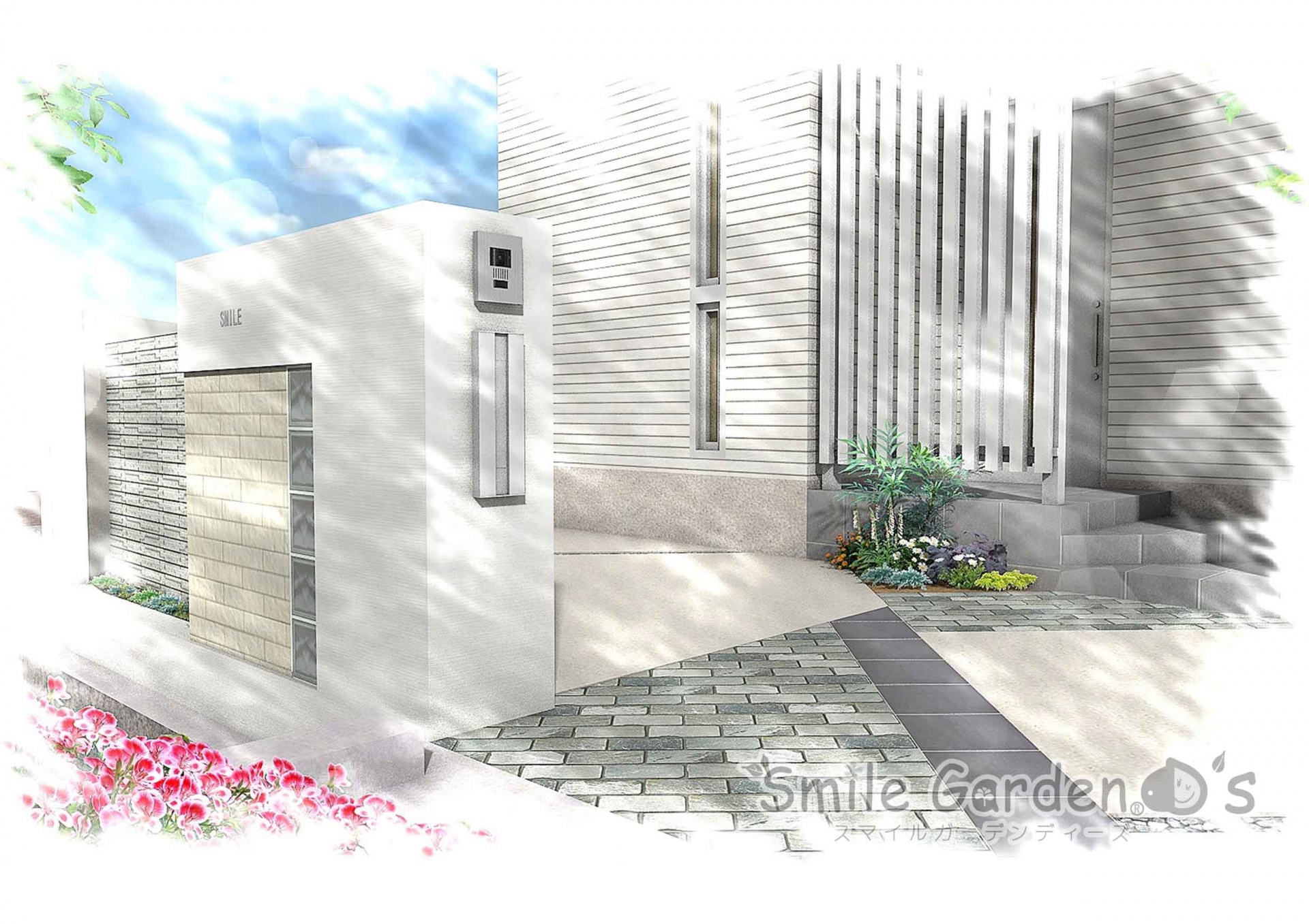 門柱 アプローチ 加古川 明石市