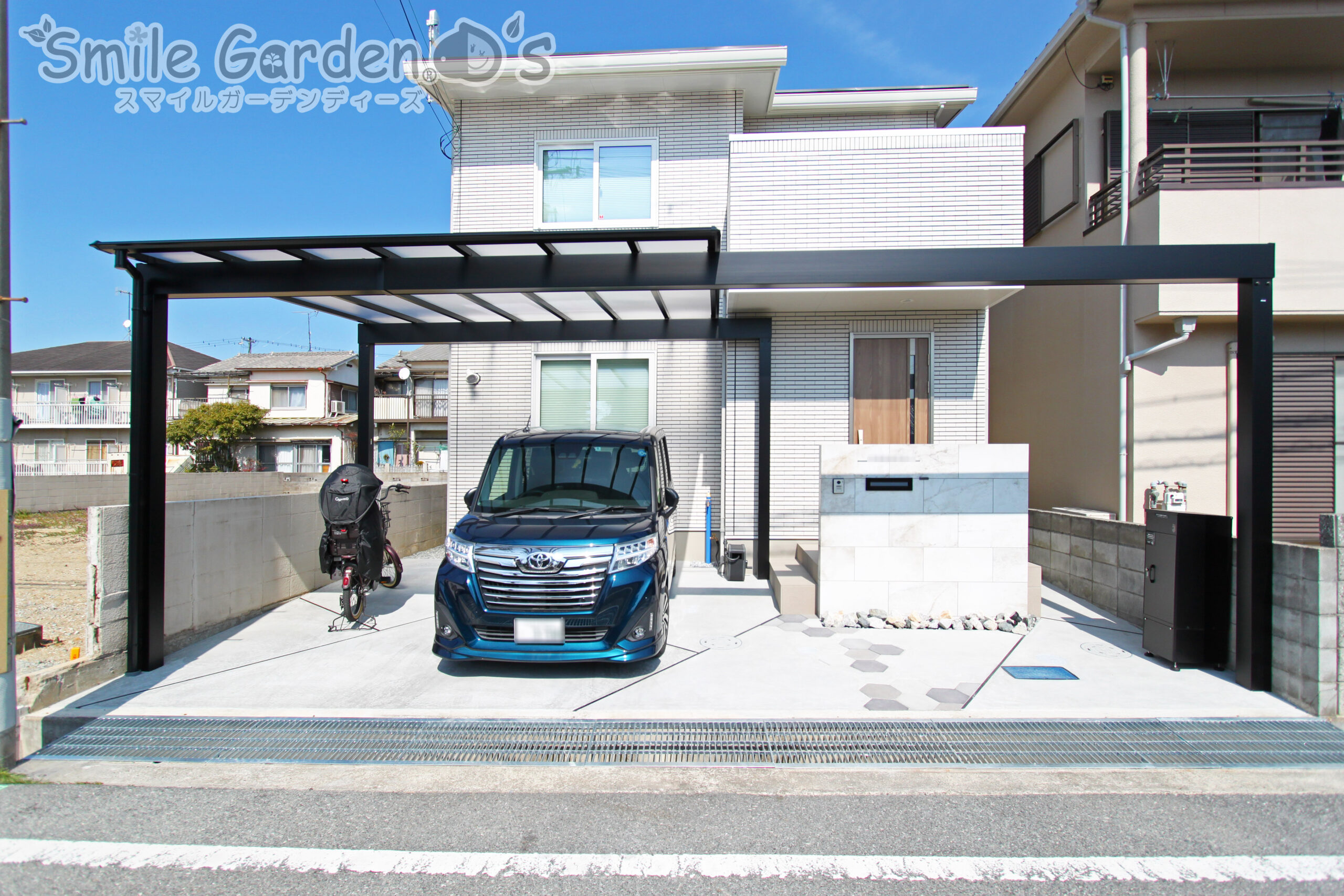 シンプルな中にこだわりを持たせた新築外構