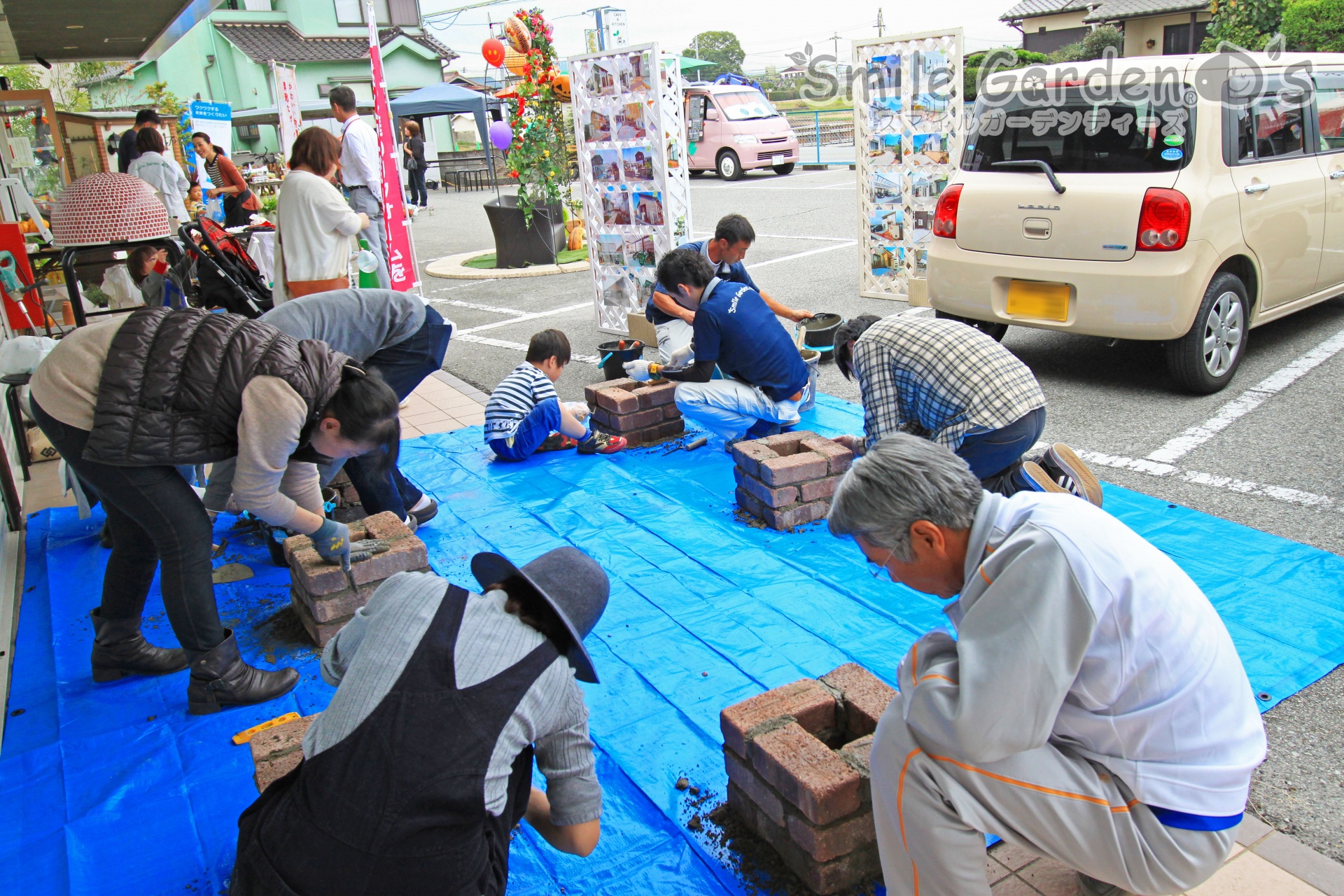 ﾚﾝｶﾞ施工体験　スマイルガーデン　播磨町