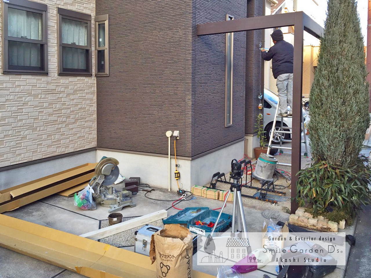 エクステリアデザイン +G 庭のリフォーム 高丘外構工事 平野町外構 岩岡町外構