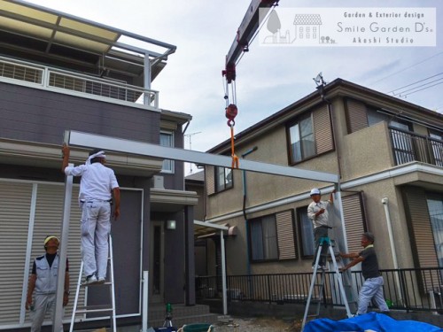 神戸市西区でカーポート工事(^^♪